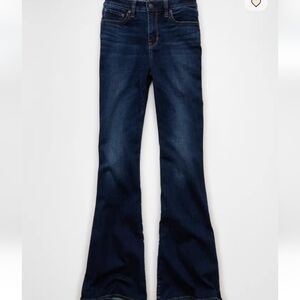 American Eagle Super High Rise Next Level Stretch Flare Jeans - 14